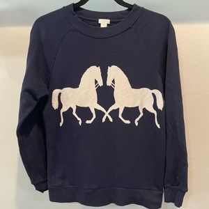 J. Crew factory sweatshirt/sweater with horse print!